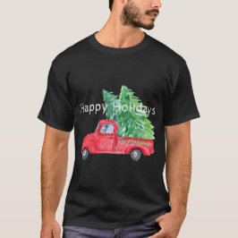 Camiseta de camioneta de época de vacaciones