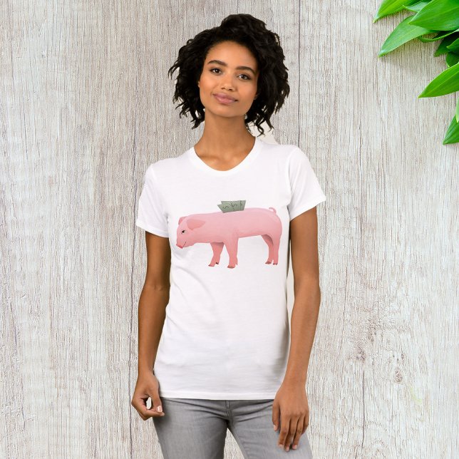 Camiseta De Camiseta De Cerdo Rosa (Subido por el creador)