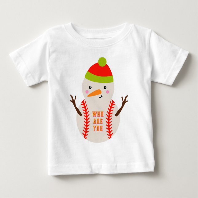 Camiseta De Camiseta De Snowman De Base (Anverso)