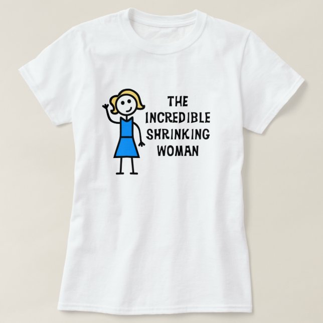Camiseta De Camiseta De Una Mujer Que Disminuye In (Diseño del anverso)