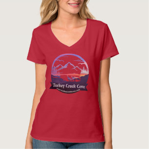 Camiseta de camiseta femenina con logo de TCC púrp