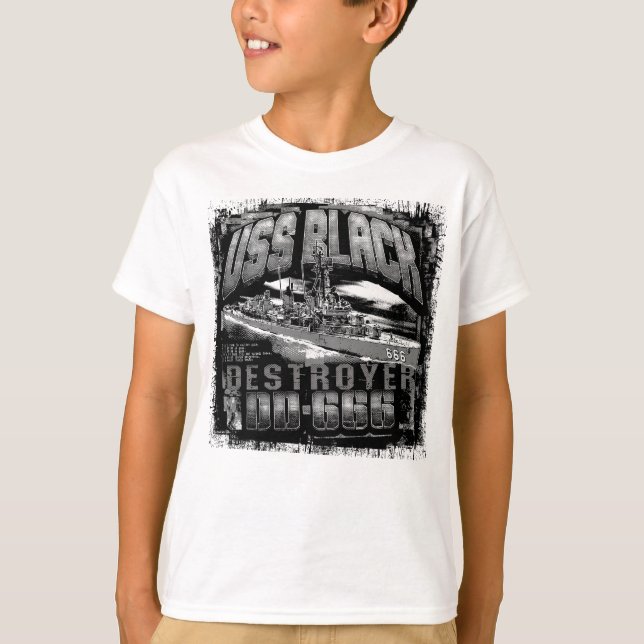 Camiseta de camiseta negra para destructores (Anverso)