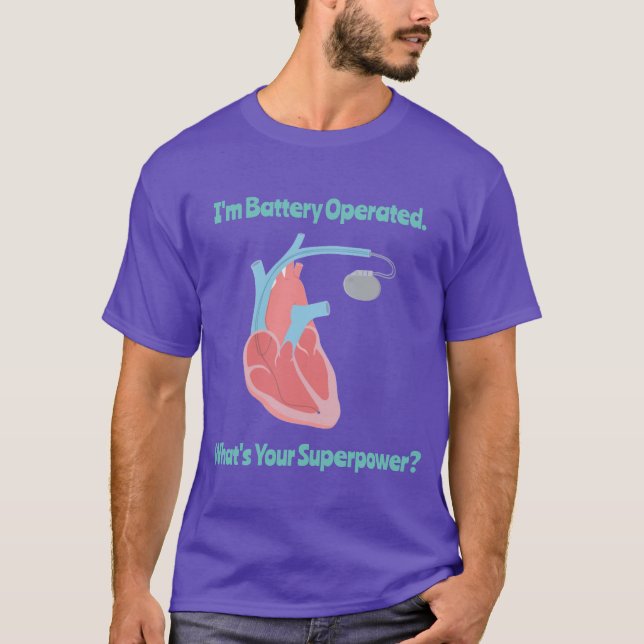 Camiseta De Camiseta "Operada Con Batería" De Pace (Anverso)