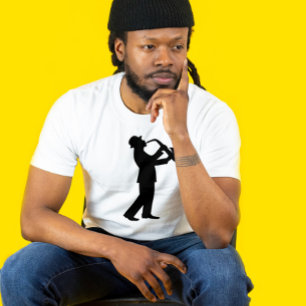 CAMISETA DE CAMISETAS DE MÚSICO DE SAXOPHONE JAZZ