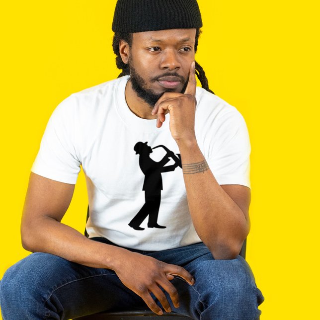 CAMISETA DE CAMISETAS DE MÚSICO DE SAXOPHONE JAZZ (Subido por el creador)