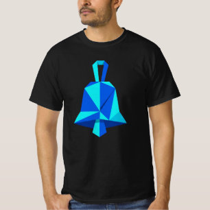 Camiseta de campana geométrica de origami festivo 