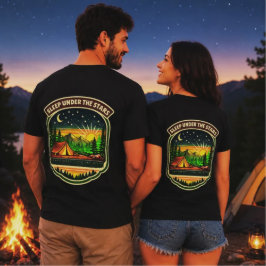 Camiseta de camping 'Dormir bajo las estrellas'