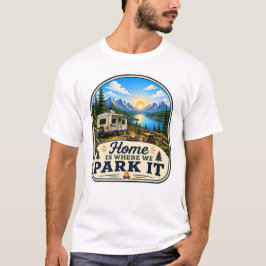 Camiseta de camping 'El hogar es donde lo estacion
