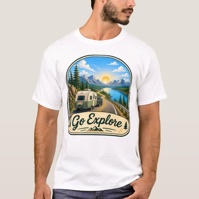 Camiseta de camping Go Explore (Anverso)