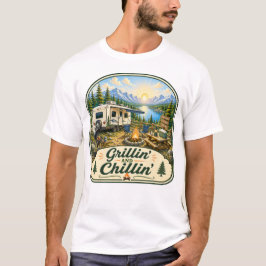 Camiseta de camping 'Grillin' & Chillin'