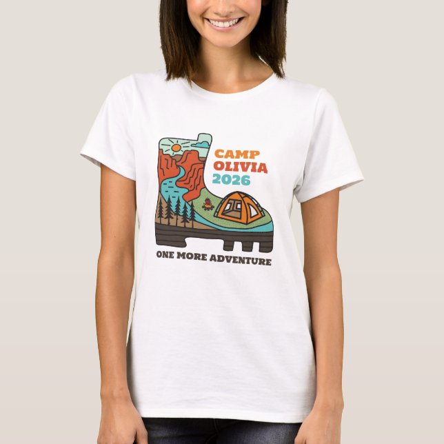 Camiseta de camping para despedida de soltera fin  (Anverso)