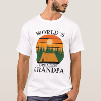 Camiseta de camping para el mejor abuelo del mundo