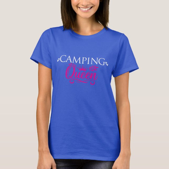 Camiseta de camping para mujeres (Anverso)
