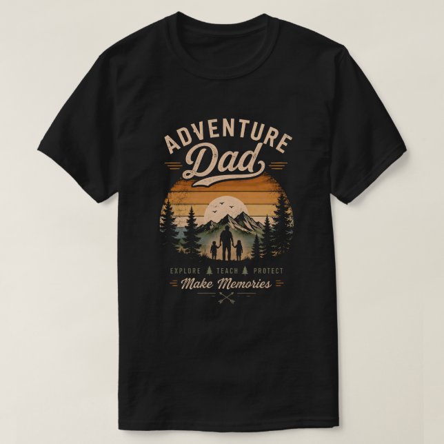 Camiseta de camping para papá aventurero | Padre a (Diseño del anverso)