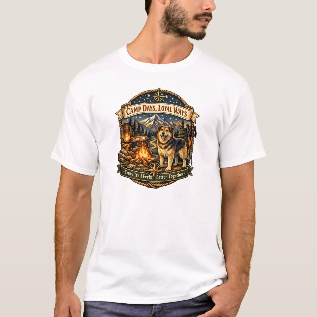 Camiseta de camping para perros | Días de campamen (Anverso)