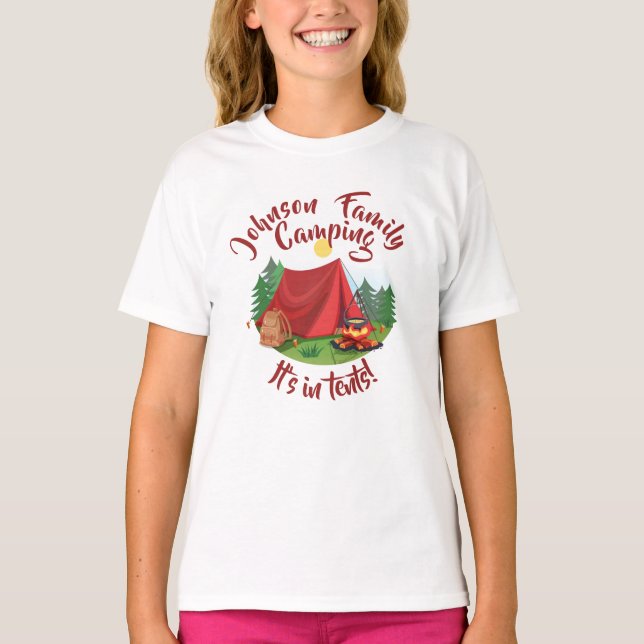 Camiseta de camping personalizada (Anverso)