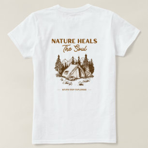 Camiseta de camping que sana el alma por la natura