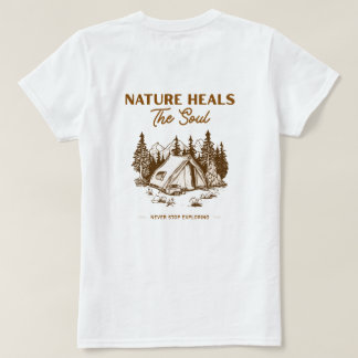 Camiseta de camping que sana el alma por la natura