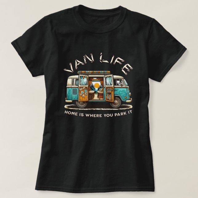 Camiseta de Camping Van Life (Diseño del anverso)