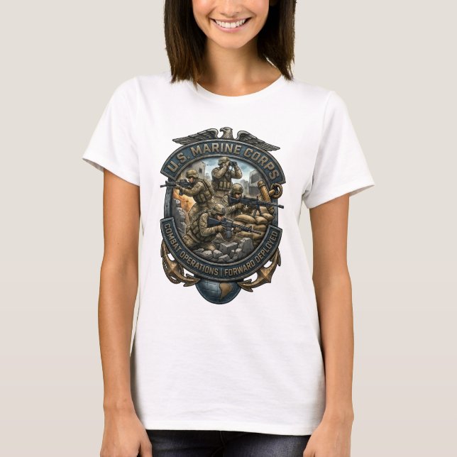 Camiseta de campo de batalla de marina (Anverso)