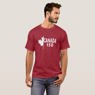 Camiseta de Canadá 150 (blanca en rojo)