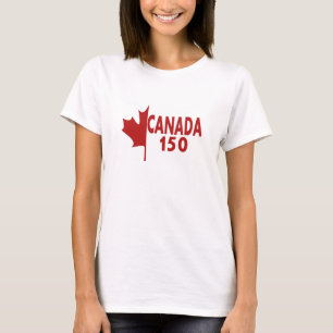 Camiseta de Canadá 150 de las mujeres (blanca en