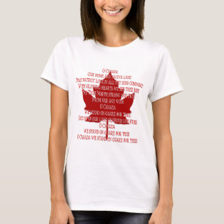 Camiseta de Canadá con camisetas de himno para reg