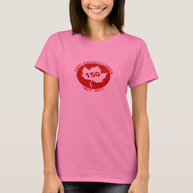 Camiseta de Canadá de cumpleaños feliz para mujere (Anverso)