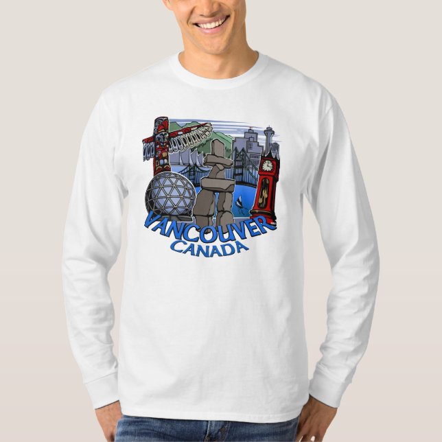 Camiseta de Canadá de la camisa de manga larga del (Anverso)