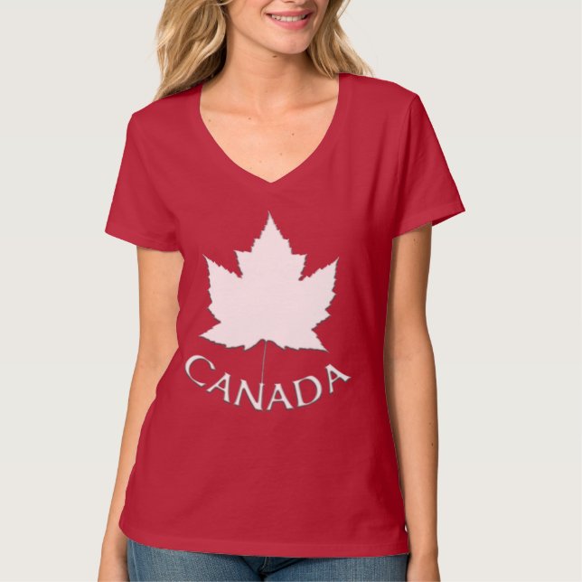 Camiseta de Canadá de la mujer camiseta de la dama (Anverso)