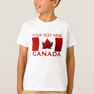 Camiseta de Canadá de niños con bandera de Canadá