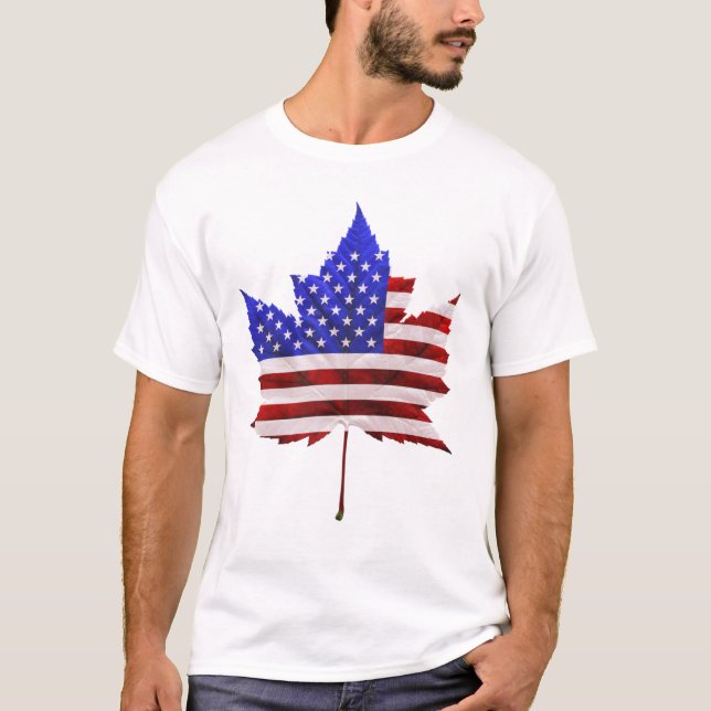 Camiseta de Canadá Estados Unidos Camiseta de recu (Anverso)