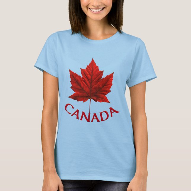 Camiseta de Canadá para mujeres Souvenir de hojas  (Anverso)