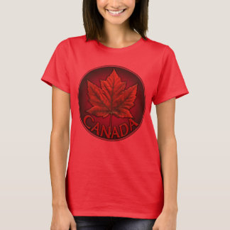 Camiseta de Canadá para mujeres Souvenir de hojas