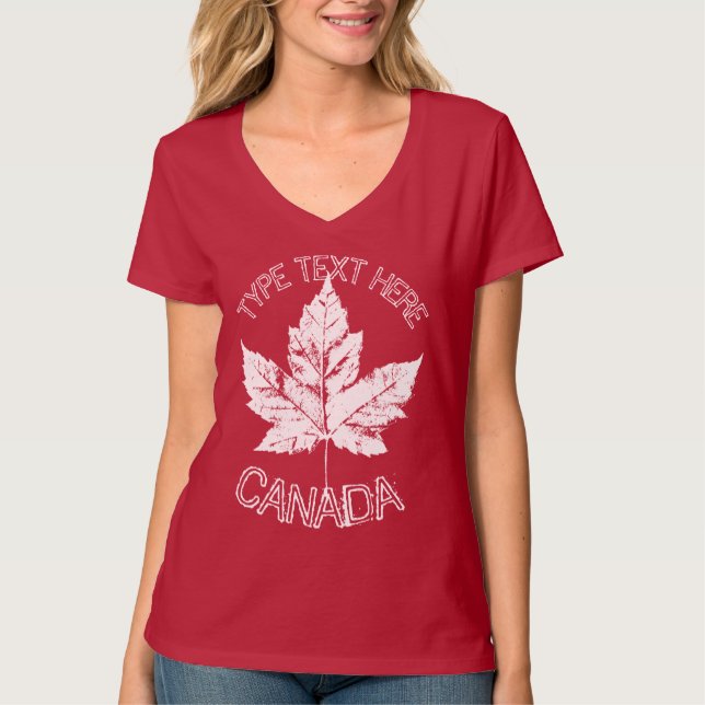 Camiseta de Canadá personalizada Retro Canada Souv (Anverso)