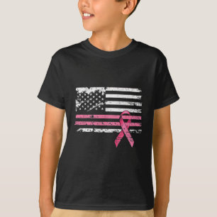 Camiseta de Cáncer Bandera Americana Conciencia de