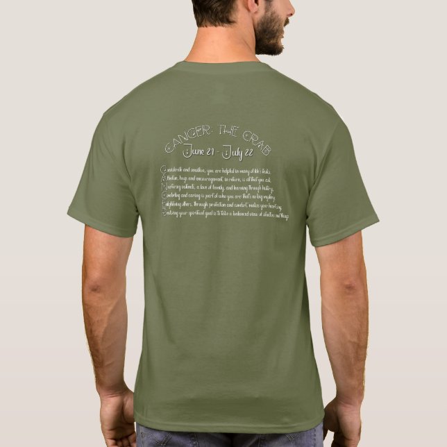 Camiseta de Cáncer – Verde Militar (Reverso)
