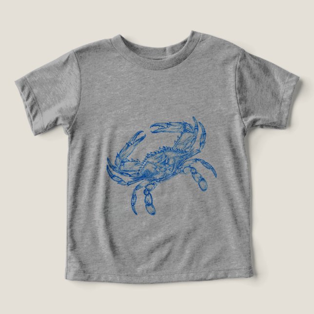 Camiseta de cangrejo azul vintage (Diseño delantero )