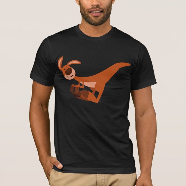 Camiseta de canguro saltarín de dibujos animados l (Anverso)