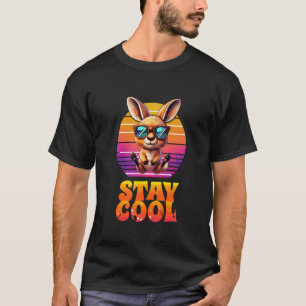 Camiseta de canguro Stay Cool vintage atardecer re