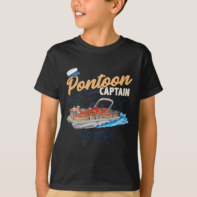 Camiseta de Capitán de Pontón Divertida Náutica de (Anverso)