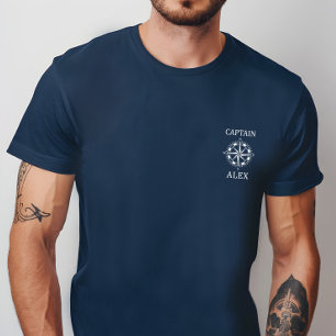 Camiseta de Capitán Personalizada con Brújula Náut
