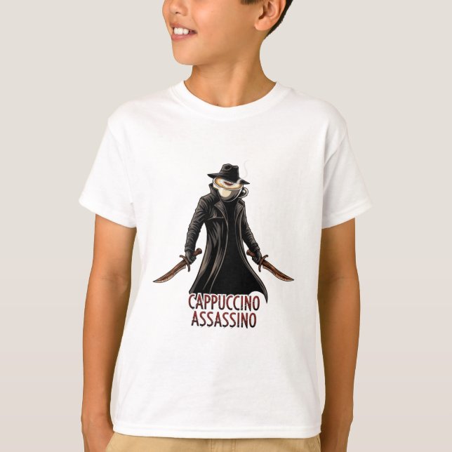 Camiseta de Cappuccino Assassino | Humor oscuro it (Anverso)