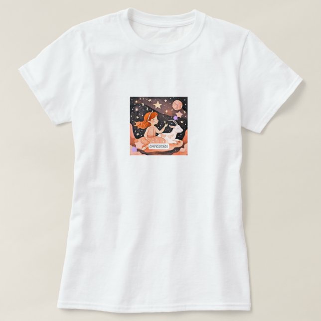 Camiseta de Capricornio cósmico (Diseño del anverso)