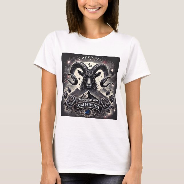 Camiseta de Capricornio "Sube al pico" (Anverso)