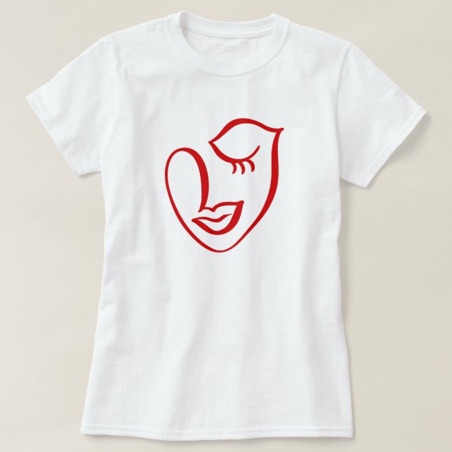 Camiseta de Cara de Caligrafía (Diseño del anverso)