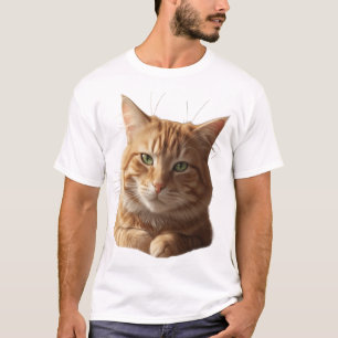 Camiseta de cara de gato feroz: audaz y divertida
