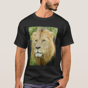Camiseta de cara de león para hombres, mujeres. En