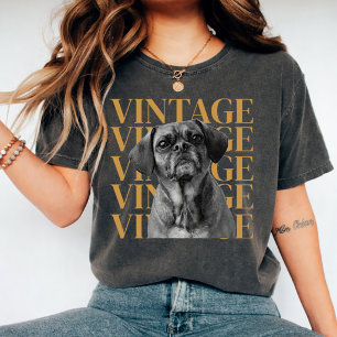 Camiseta de cara de mascota personalizada estilo v