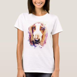Camiseta de cara de perro Basset Hound lindo